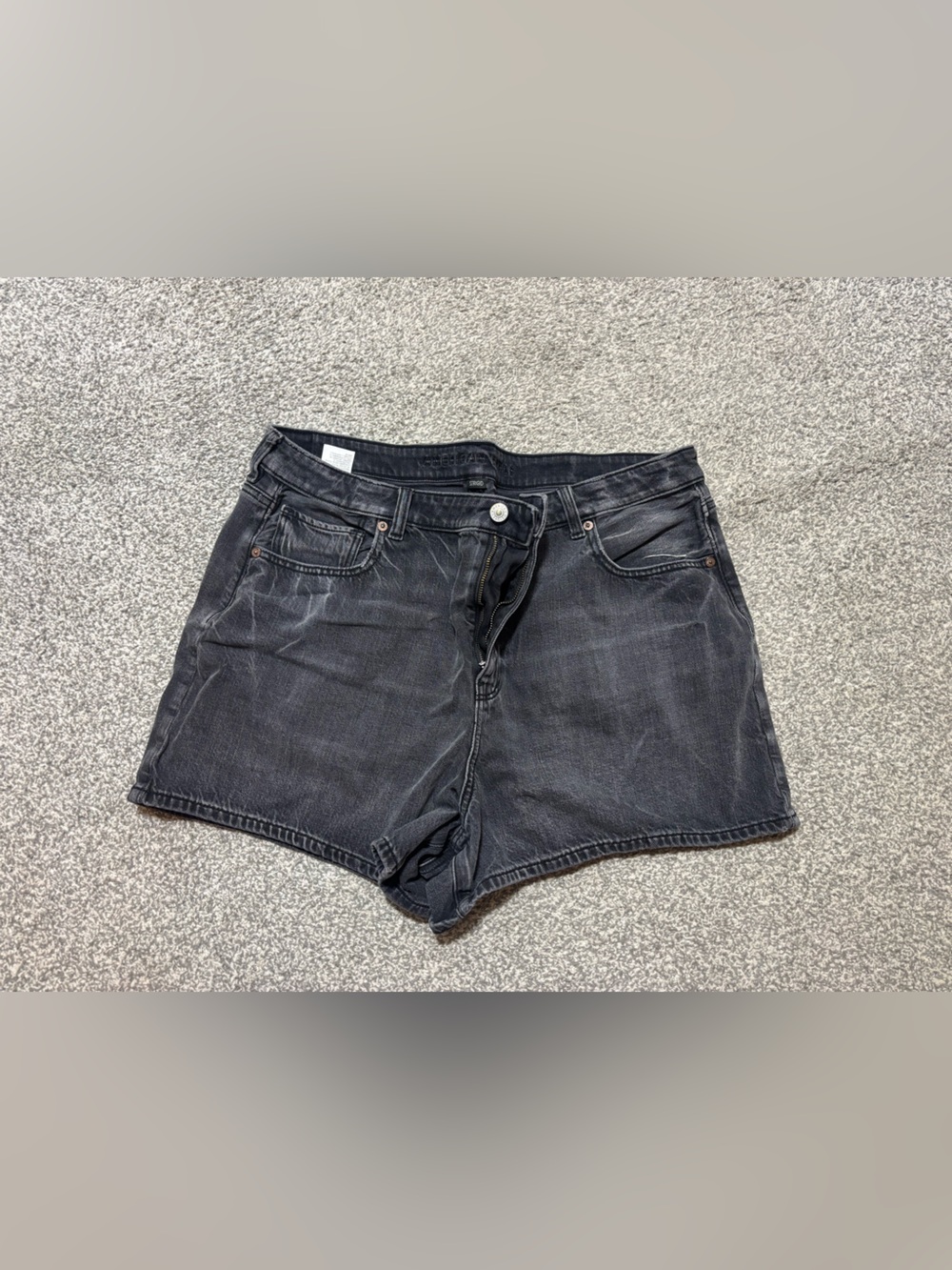 American Eagle Outfitters Black Men's Relaxed Denim Shorts